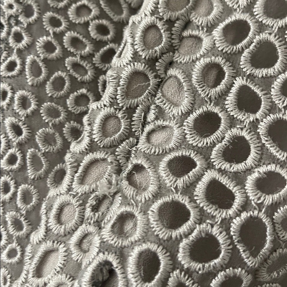 Yigal Azrouel Textured Eyelet Zipper Gray Mini‎ Dress 0 - Picture 10 of 16